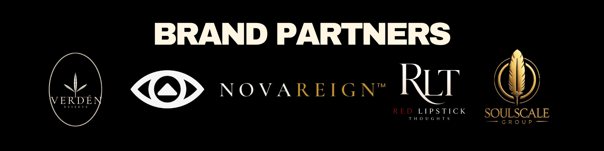 The Money Table brand partners: Verden Reserve, Novareign, Red Lipstick Thoughts, and SoulScale Group